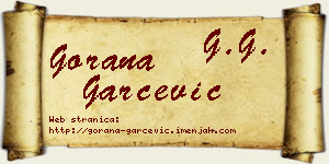 Gorana Garčević vizit kartica